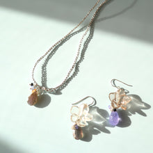 画像をギャラリービューアに読み込む, フラワースモーキークオーツピアス