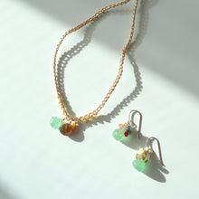 画像をギャラリービューアに読み込む, オニオンシェイプワンポイントネックレス(グリーンストロベリークオーツ)