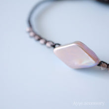 画像をギャラリービューアに読み込む, ダイヤ形パールブレスレット(blk)