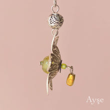 画像をギャラリービューアに読み込む, フラワーロングピアス(grn)