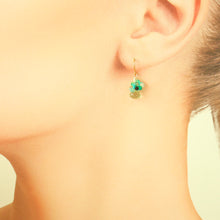 画像をギャラリービューアに読み込む, 極細糸で編んだつぶつぶピアス(グリーンアメジスト)