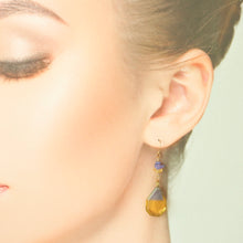 画像をギャラリービューアに読み込む, バイカラークオーツピアス