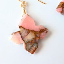 画像をギャラリービューアに読み込む, ピンクオパールコッパーピアス
