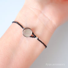 画像をギャラリービューアに読み込む, ダイヤ形パールブレスレット(blk)