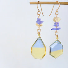 画像をギャラリービューアに読み込む, バイカラークオーツピアス