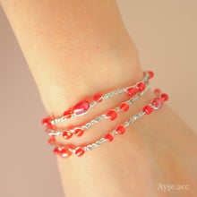 画像をギャラリービューアに読み込む, トルコビーズネックレス(red)