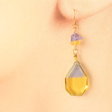 画像をギャラリービューアに読み込む, バイカラークオーツピアス