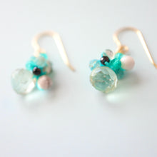 画像をギャラリービューアに読み込む, 極細糸で編んだつぶつぶピアス(グリーンアメジスト)