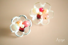 画像をギャラリービューアに読み込む, フラワーボタンピアス