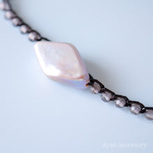 画像をギャラリービューアに読み込む, ダイヤ形パールブレスレット(blk)