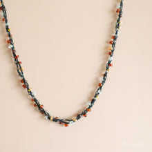 画像をギャラリービューアに読み込む, 2連ビーズネックレス(brn×blk)