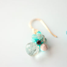 画像をギャラリービューアに読み込む, 極細糸で編んだつぶつぶピアス(グリーンアメジスト)