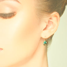 画像をギャラリービューアに読み込む, 極細糸で編んだつぶつぶピアス(グリーンアメジスト)