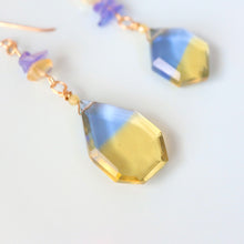 画像をギャラリービューアに読み込む, バイカラークオーツピアス