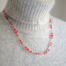 画像をギャラリービューアに読み込む, トルコビーズネックレス(red)