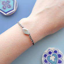 画像をギャラリービューアに読み込む, ダイヤ形パールブレスレット(blk)