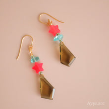 画像をギャラリービューアに読み込む, カーキクオーツピアス