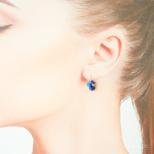 画像をギャラリービューアに読み込む, 極細糸で編んだつぶつぶピアス(ラピスラズリ)