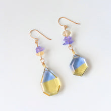 画像をギャラリービューアに読み込む, バイカラークオーツピアス