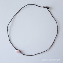 画像をギャラリービューアに読み込む, ダイヤ形パールショートネックレス(blk)