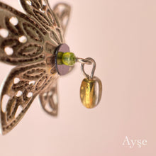 画像をギャラリービューアに読み込む, フラワーロングピアス(grn)