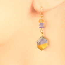 画像をギャラリービューアに読み込む, バイカラークオーツピアス