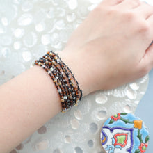 画像をギャラリービューアに読み込む, 2連ビーズネックレス(brn×blk)