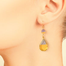 画像をギャラリービューアに読み込む, バイカラークオーツピアス