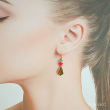 画像をギャラリービューアに読み込む, カーキクオーツピアス