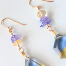 画像をギャラリービューアに読み込む, バイカラークオーツピアス