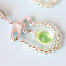 画像をギャラリービューアに読み込む, ウランビーズロングピアス