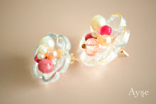 画像をギャラリービューアに読み込む, フラワーボタンピアス