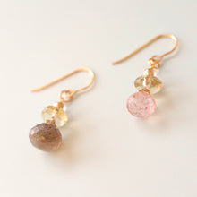 画像をギャラリービューアに読み込む, ムーンストーンアシンメトリーピアス