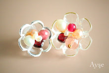 画像をギャラリービューアに読み込む, フラワーボタンピアス