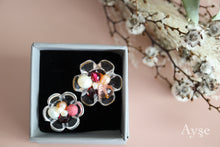 画像をギャラリービューアに読み込む, フラワーボタンピアス