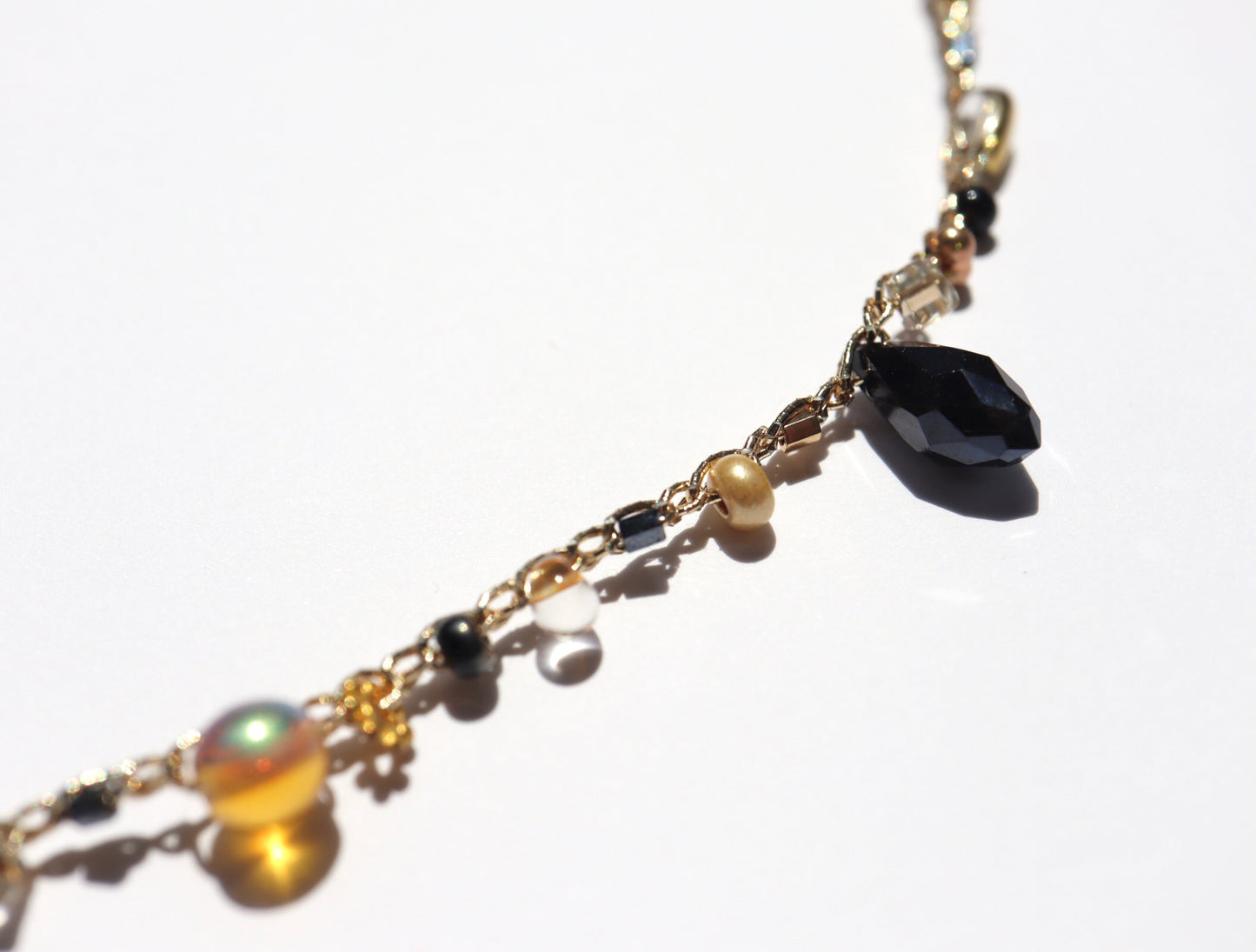 4way Necklace (black×gld)