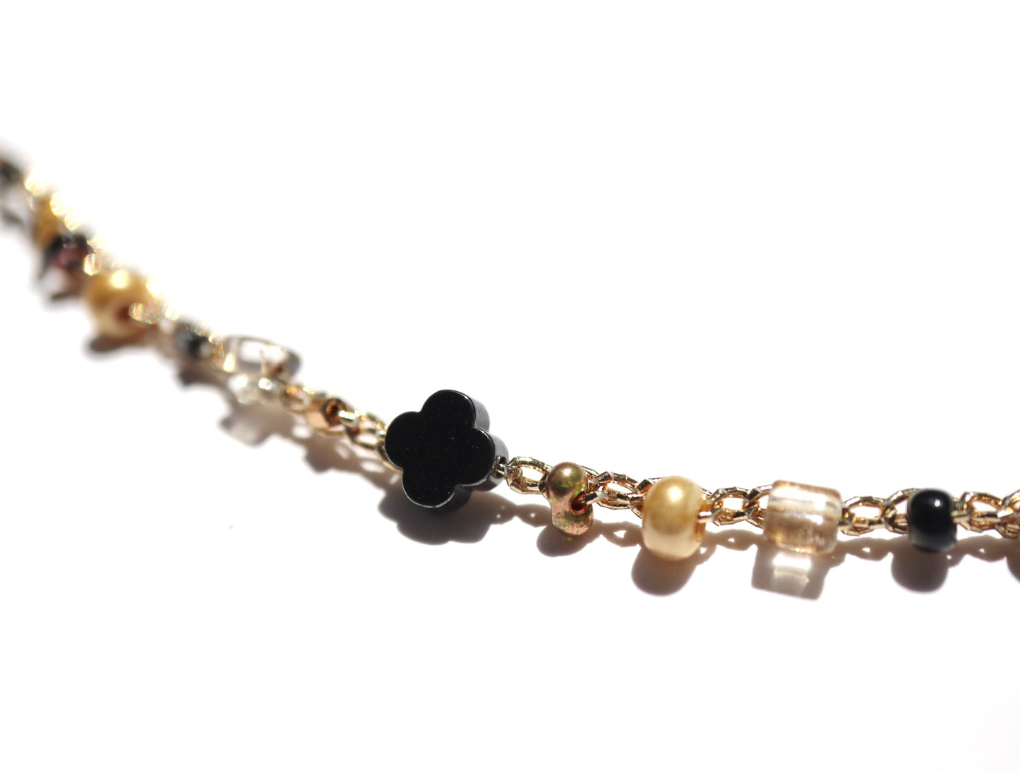 4way Necklace (black×gld)