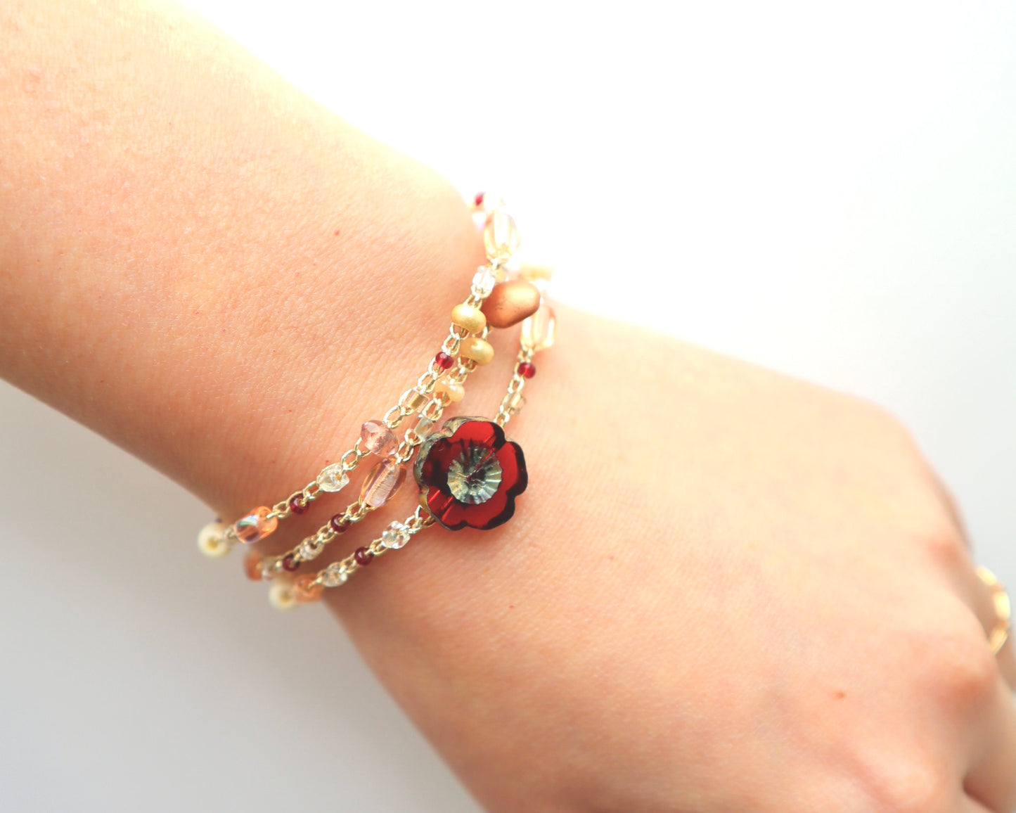 4way Necklace (red×pnkbeg)
