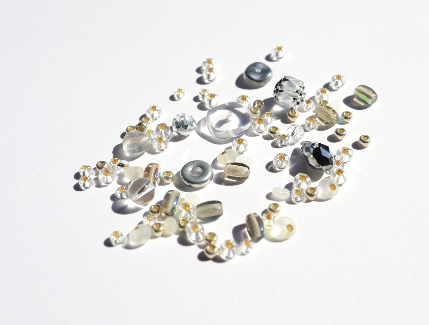 3way糸編みチョーカー - Clear Silver -