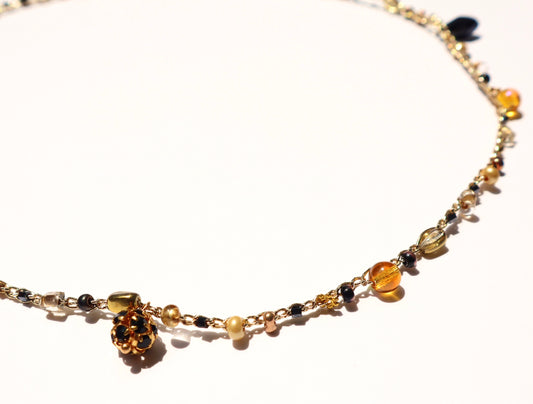 4way Necklace (black×gld)
