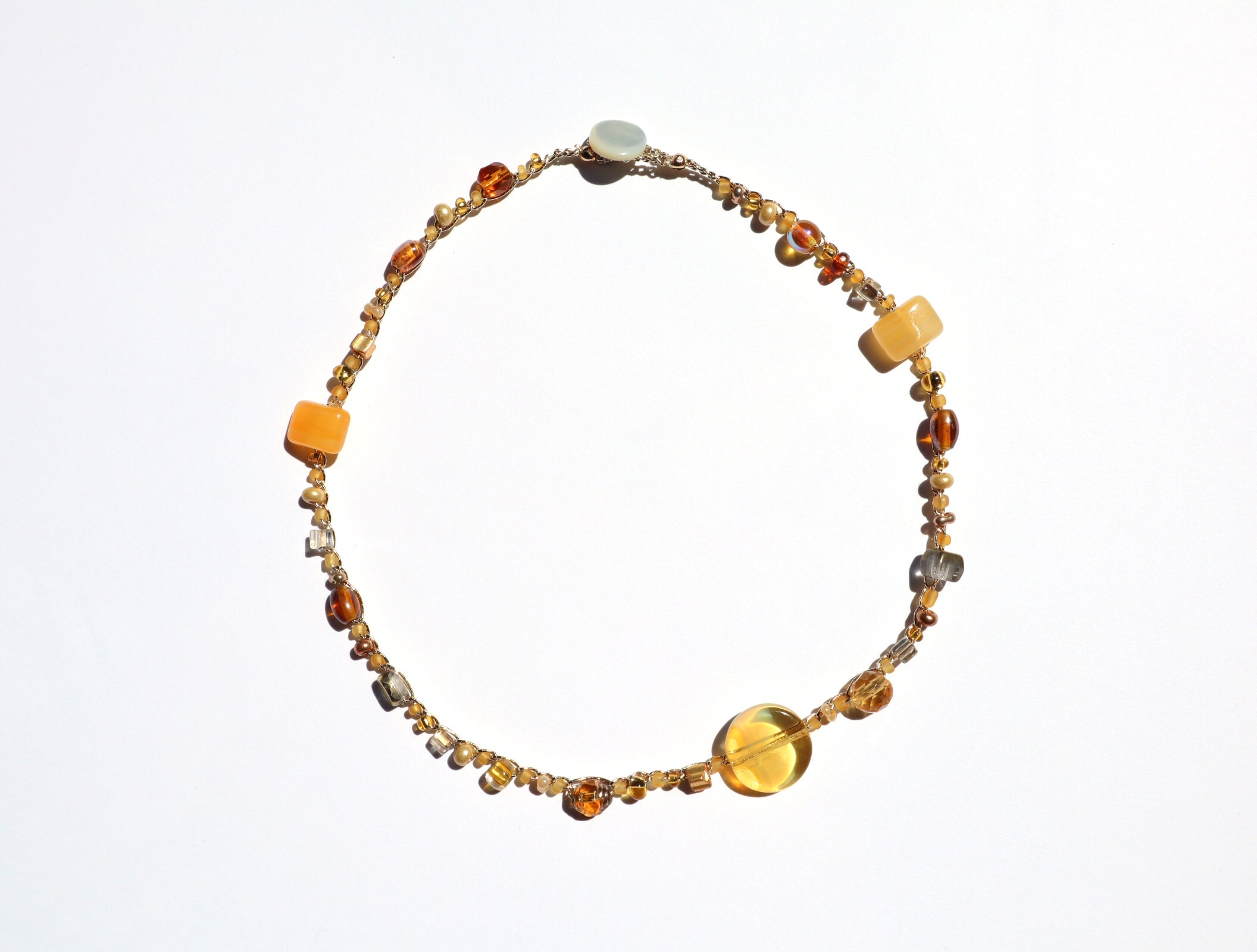 3way 糸編みチョーカー - beige×gold - – Ayse.accessory