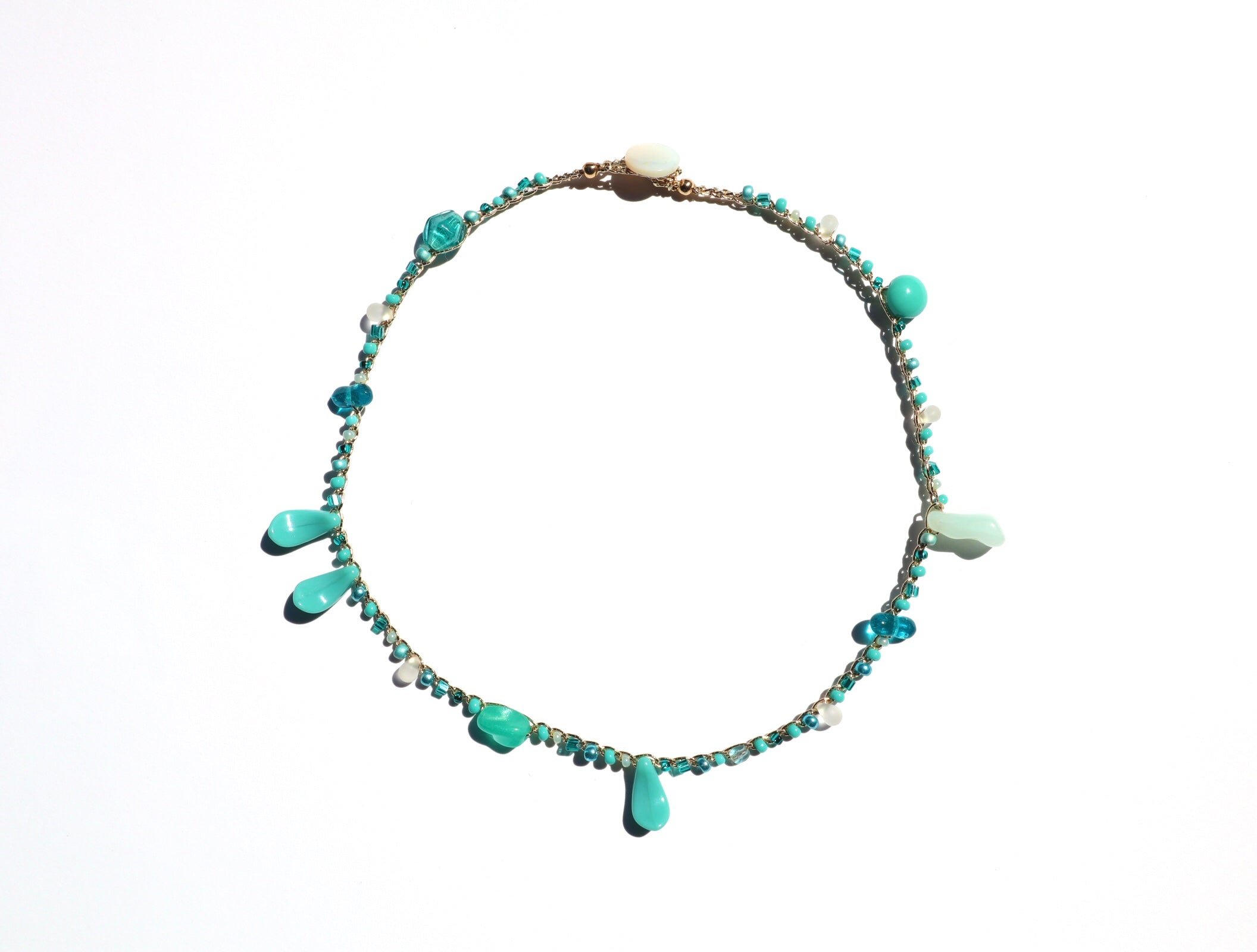 3way糸編みチョーカー - turquoise- – Ayse.accessory