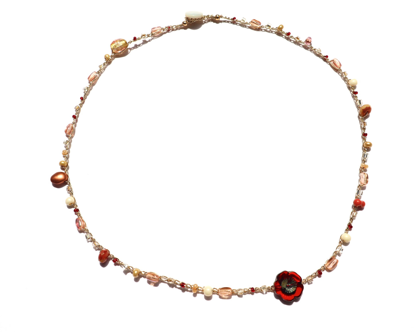 4way Necklace (red×pnkbeg)