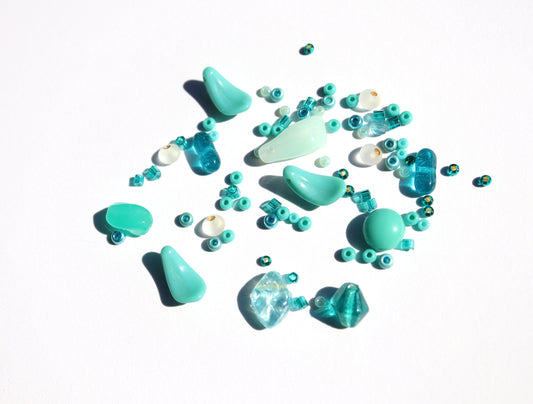 3way糸編みチョーカー - turquoise-
