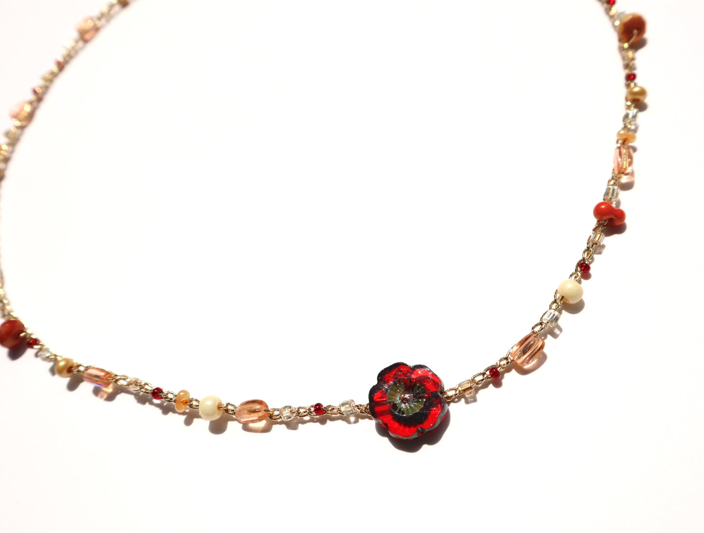 4way Necklace (red×pnkbeg)