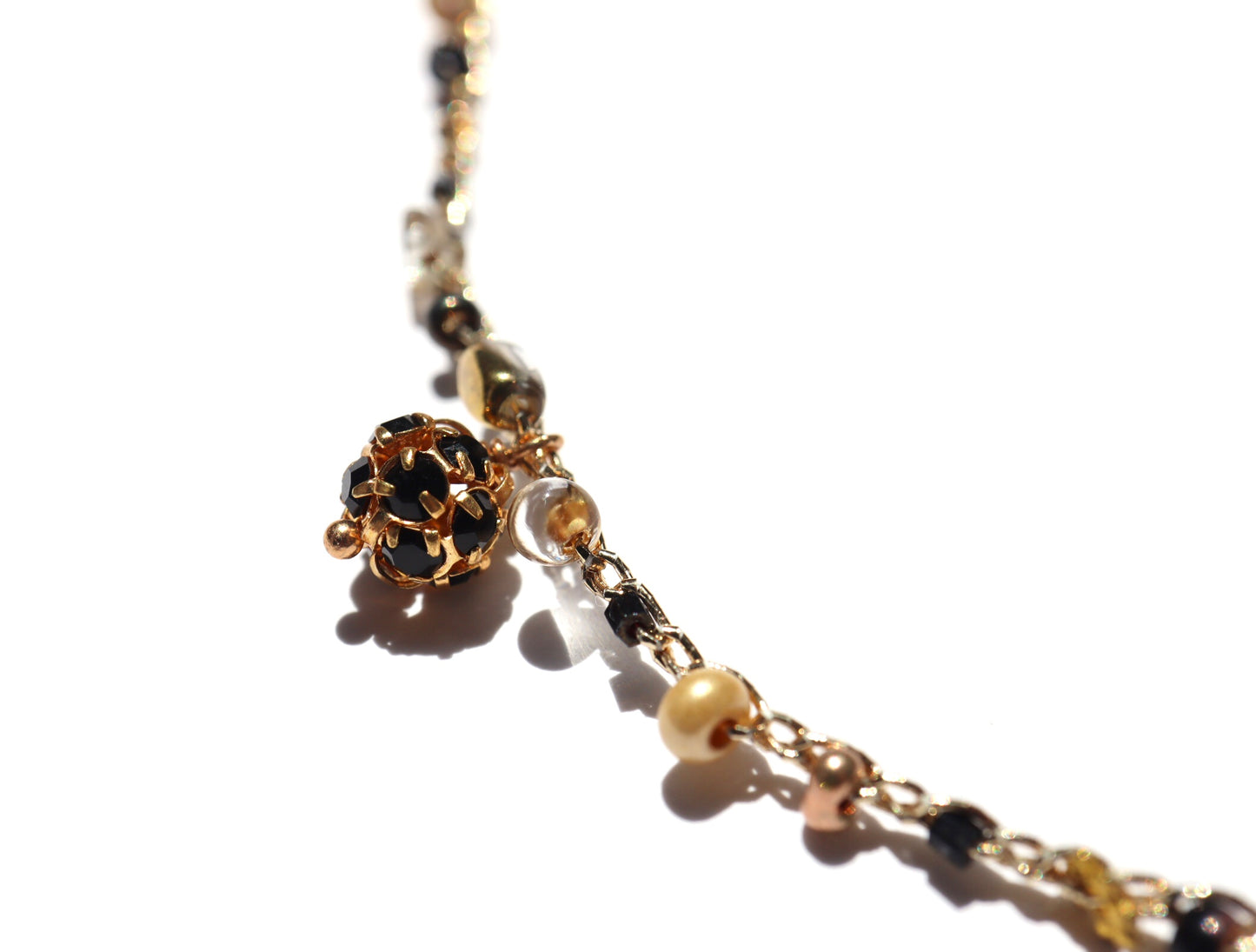 4way Necklace (black×gld)
