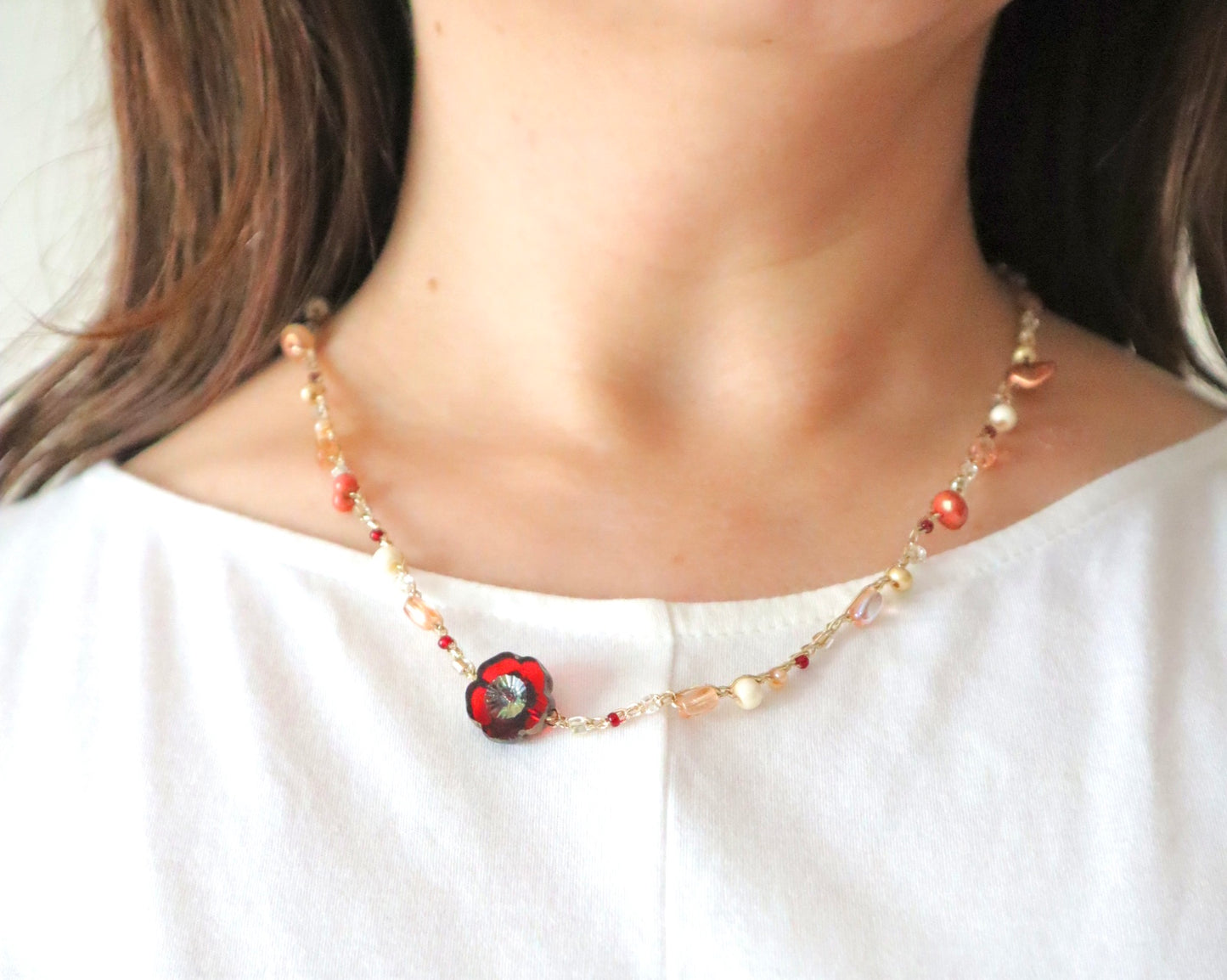 4way Necklace (red×pnkbeg)