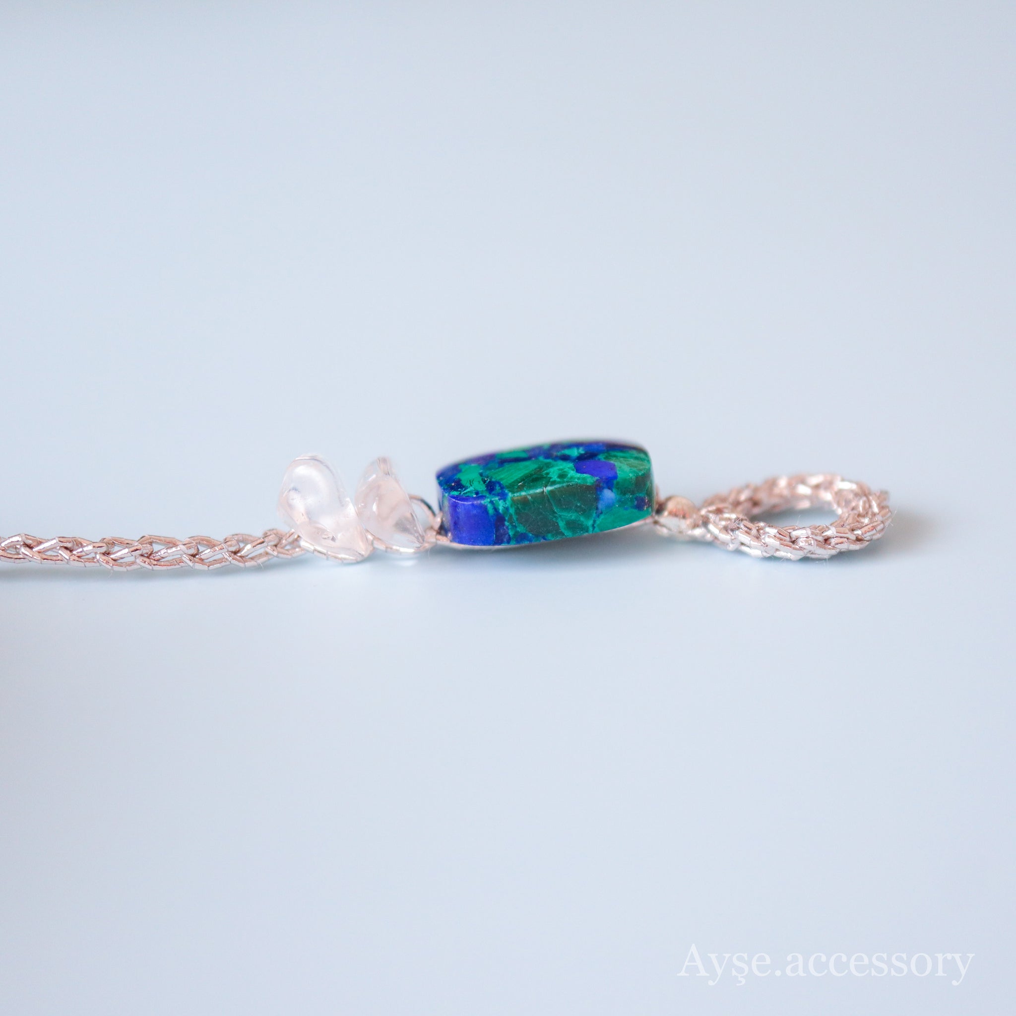 地球色アズロマラカイトブレスレット(slv) – Ayse.accessory