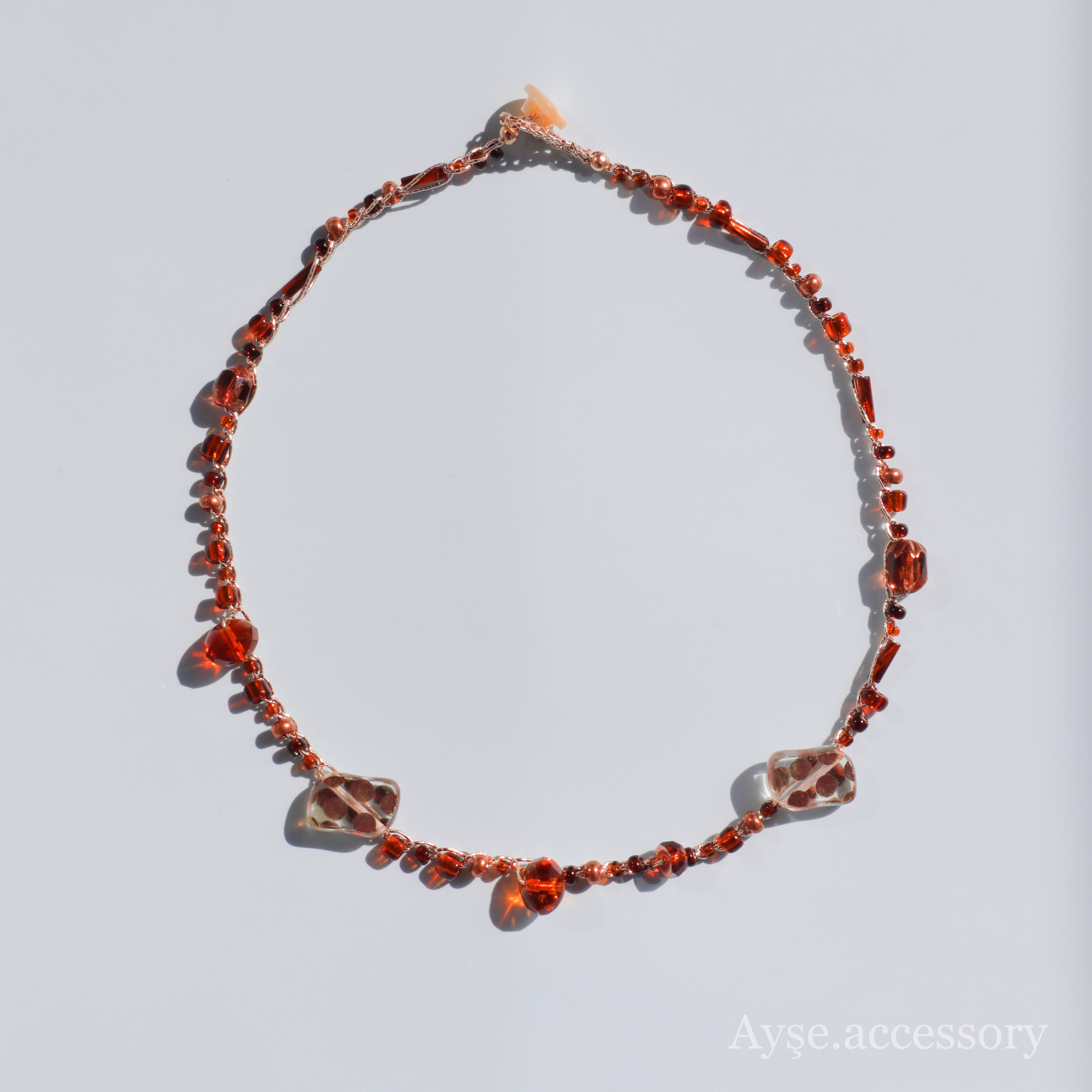 3way糸編みチョーカー - brown - – Ayse.accessory