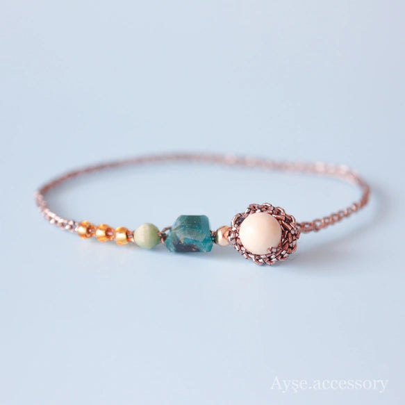 14kgf グランディディエライト デザインチェーン ブレスレット